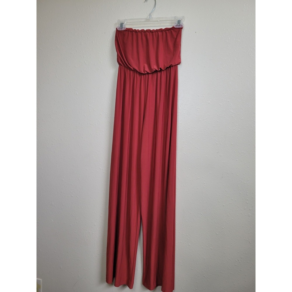 Nasty Gal Jumpsuit Romper Women Strapless Wide Leg Boho Festive Y2k Sz 4